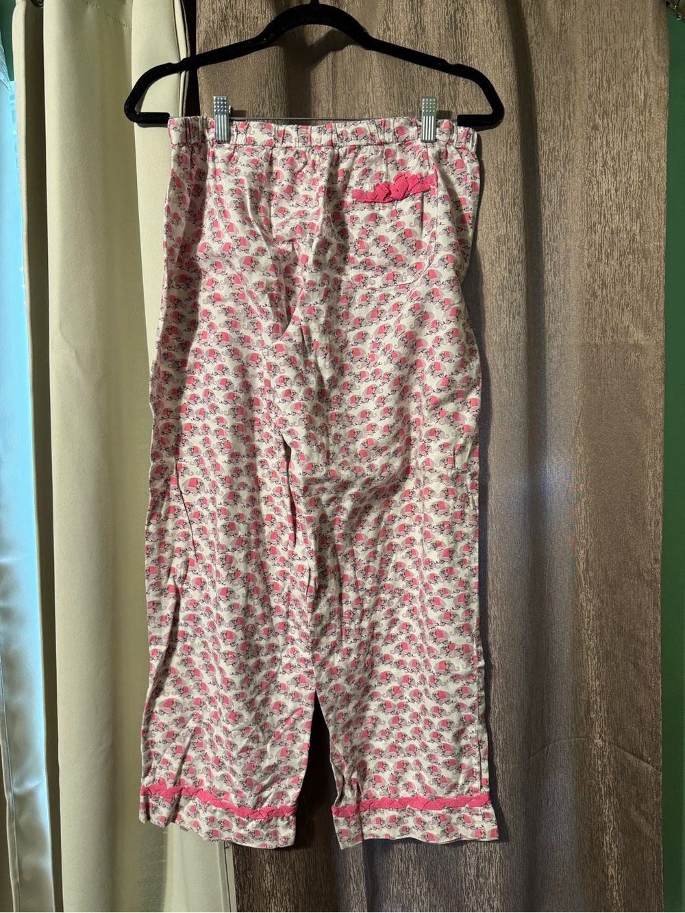 Victoria's Secret Pink Elephant Pajama Pants Women’s Size Medium Elastic Waist - Picture 2 of 3